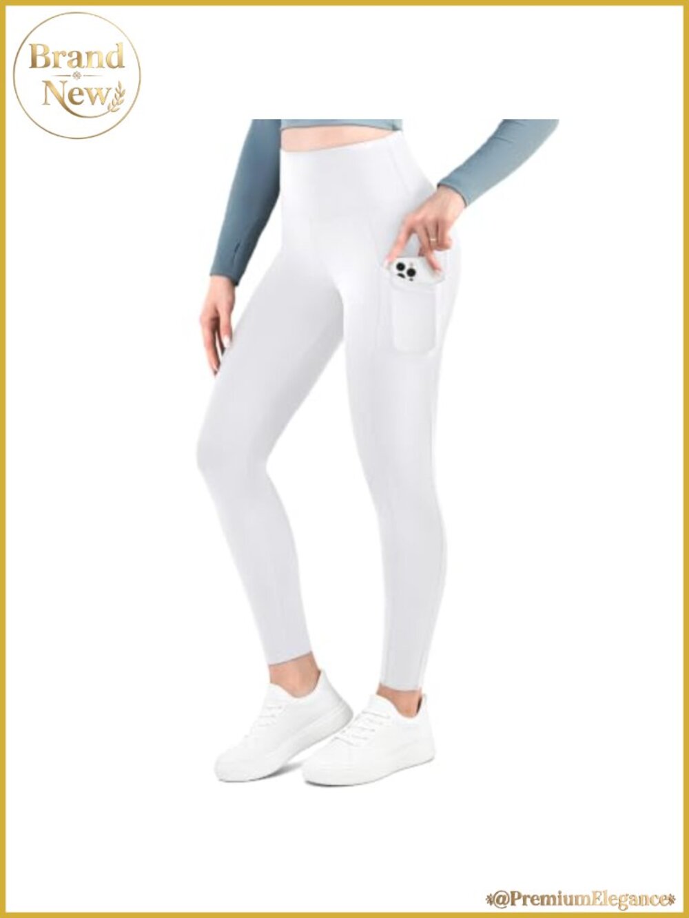Ipletix High-Waisted Leggings with Pockets, Buttery Soft 4-Way Stretch